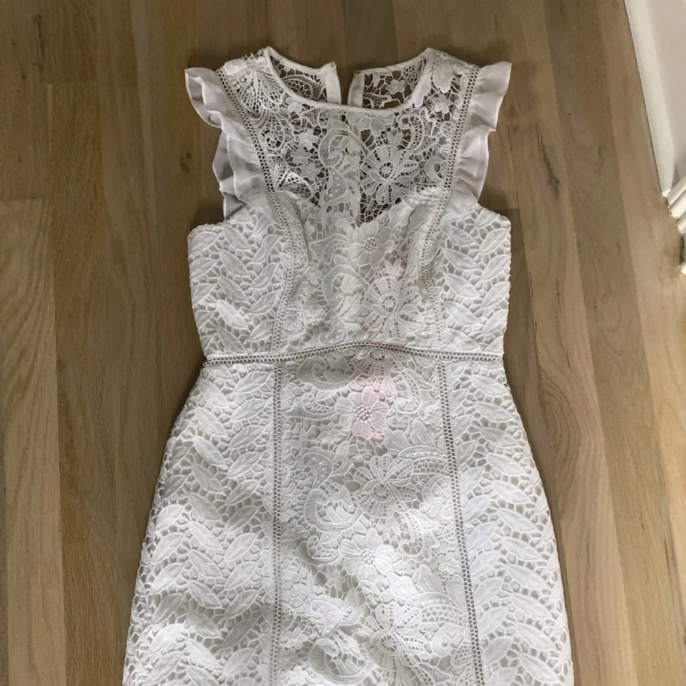 Lilly Pulitzer White Lace Mini Dress - Picture 1 of 6